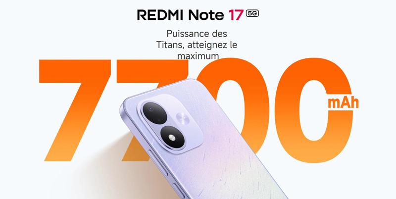 Xiaomi Redmi Note 17 5G en Tunisie