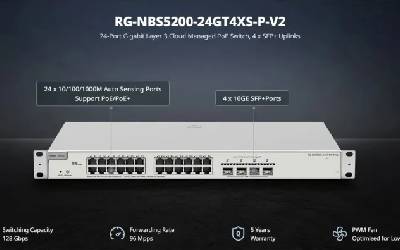 Switch RUIJIE RG-NBS5200-24GT4XS-P-V2 PoE 24 Ports Gigabit 