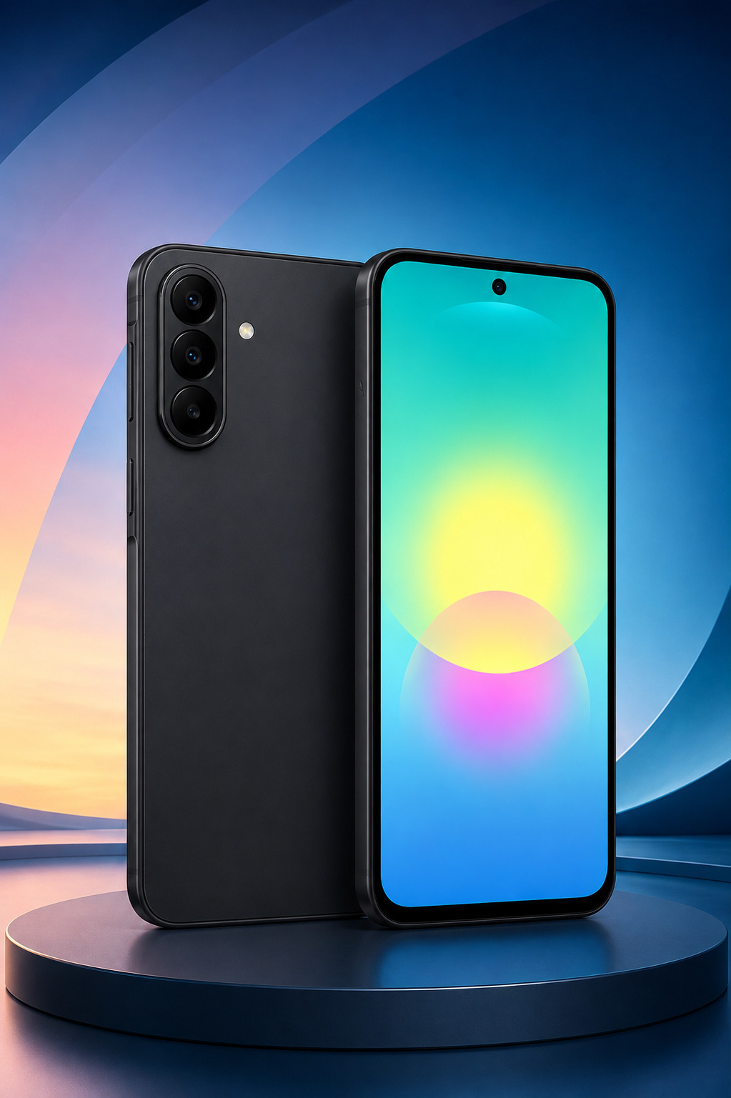 Samsung Galaxy A27 posé de face montrant son écran Super AMOLED 6,7 pouces