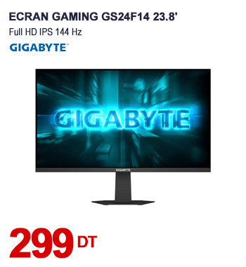 Ecran Gaming GIGABYTE GS24F14 23.8'' Full HD IPS 144 Hz