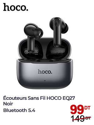 Écouteurs Sans Fil HOCO EQ27 Bluetooth - Noir