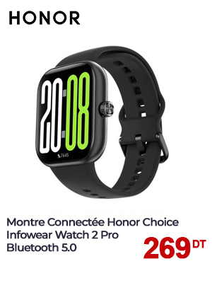Montre Connectée Honor Choice Infowear Watch 2 Pro - Noir