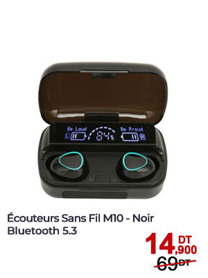 ÉCOUTEURS SANS FIL M10 BLUETOOTH - NOIR