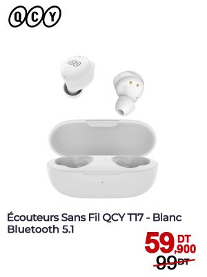 Écouteurs Sans Fil QCY T17 Bluetooth - Blanc