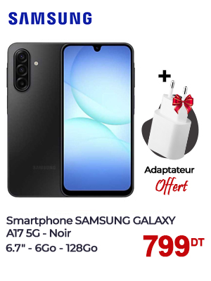 Smartphone SAMSUNG GALAXY A17 5G 6Go 128Go - Noir