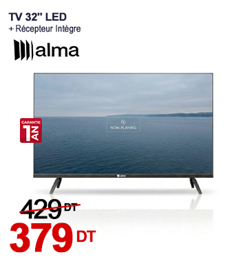 TV ALMA 32 Avec Récepteur Intégré - Noir