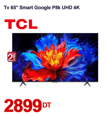 TV TCL 65'' Smart P8K QLED UHD 4K