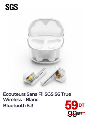 Écouteurs Bluetooth SGS S6 True Wireless - Blanc