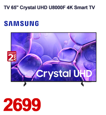 TV SAMSUNG 65'' Crystal UHD 4K Smart TV