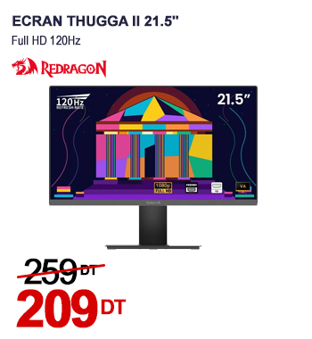 Ecran REDRAGON Thugga II 21.5 Full HD 120Hz