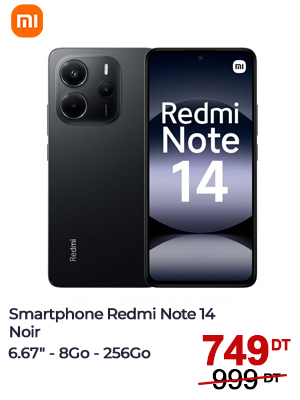 Smartphone Xiaomi Redmi Note 14 4G 8Go 256Go - Midnight Black