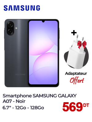Smartphone SAMSUNG GALAXY A07 12Go 128Go - Noir