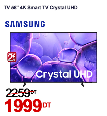 TV SAMSUNG 58'' Crystal UHD 4K Smart TV