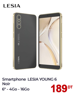 Smartphone LESIA YOUNG 6 4Go 16Go - Noir