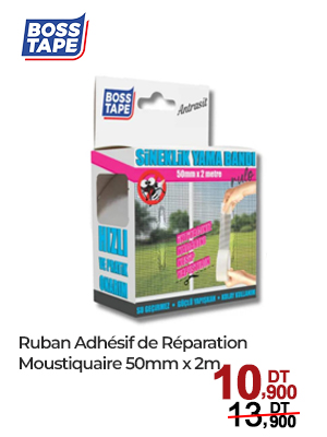 Ruban Adhésif BOSS TAPE de Réparation Moustiquaire 2m x 50mm