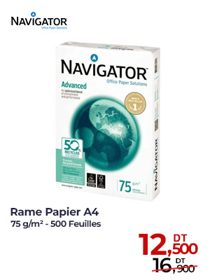 Rame Papier NAVIGATOR A4 75g/m² 500 Feuilles