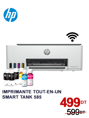 Imprimante HP Smart Tank 585 à Réservoir intégré 3en1 Couleur WIFI