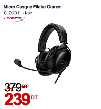 Micro Casque Filaire Gamer HyperX CLOUD III 