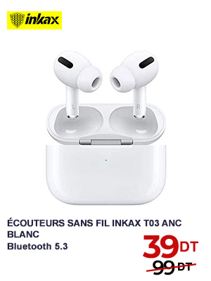 Écouteurs Sans Fil INKAX T03 ANC - Blanc