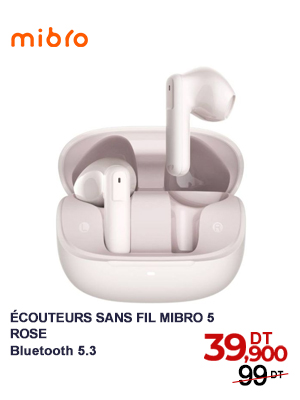 Écouteurs Bluetooth Mibro Earbuds 5 TWS - Rose