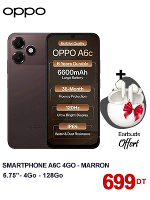 Smartphone OPPO A6c 4Go 128Go 4G - Marron