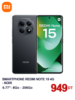Smartphone Xiaomi Redmi Note 15 4G 8Go 256Go