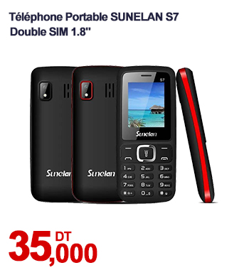 Téléphone Portable SUNELAN S7 Double SIM 1.8