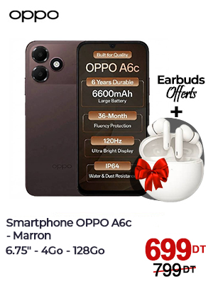 Smartphone OPPO A6c 4Go 128Go 4G - Marron