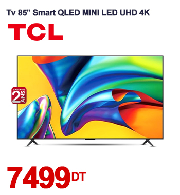TV TCL 85' Smart TV QLED MINI LED TV-TCL-85C6K