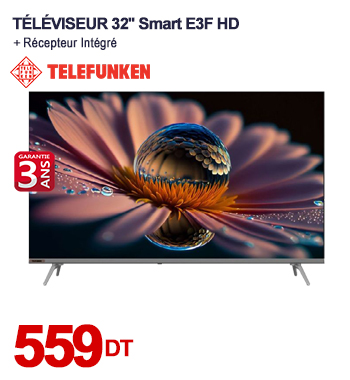 TV TELEFUNKEN 32'' Smart Google TV E3F HD