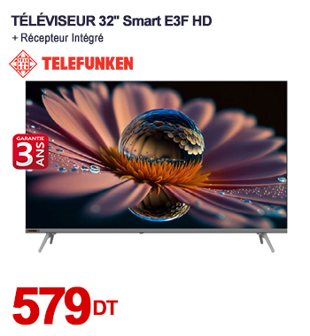 TV TELEFUNKEN 32'' Smart Google TV E3F HD