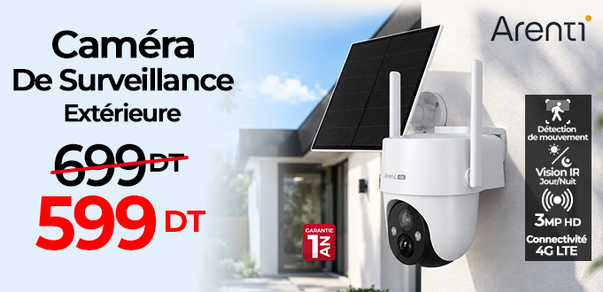 Caméra de Surveillance ARENTI GO3G 4G 2K 3MP
