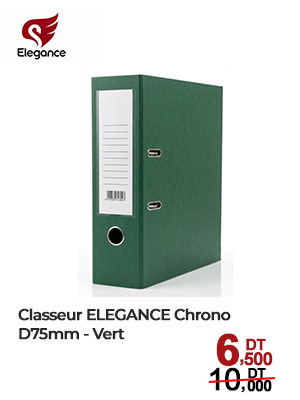 Classeur ELEGANCE Chrono D75mm - Vert