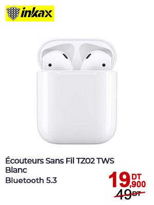 Écouteurs Bluetooth INKAX TZ02 TWS - Blanc