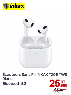 Écouteurs Bluetooth INKAX TZ02 TWS - Blanc