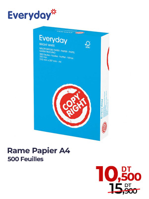Rame Papier EVERYDAY A4 500 Feuilles