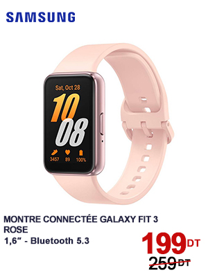 Montre Connectée Samsung Galaxy FIT 3 - Rose