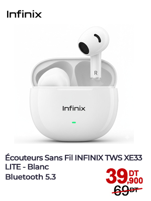 Écouteurs Sans Fil INFINIX TWS XE33 LITE - Blanc