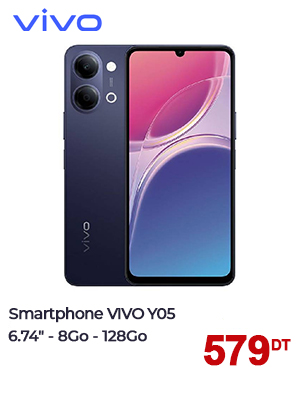Smartphone VIVO Y05 4G 8Go 128Go - Noir