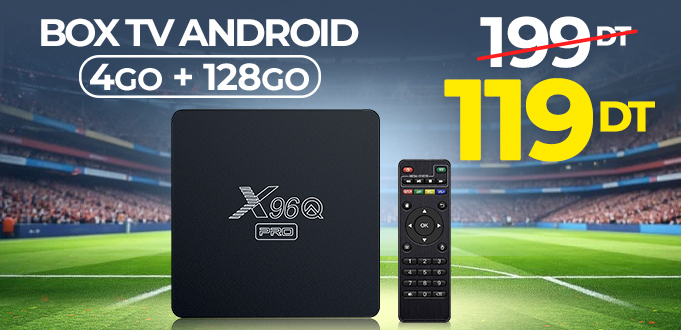 Box TV Android X96Q Pro 4Go 128Go - Noir