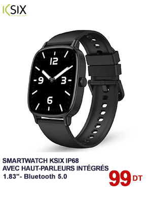 Montre Connectée KSIX IP68 avec Haut-parleurs Intégrés - Noir