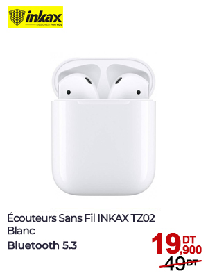 Écouteurs Bluetooth INKAX TZ02 TWS - Blanc