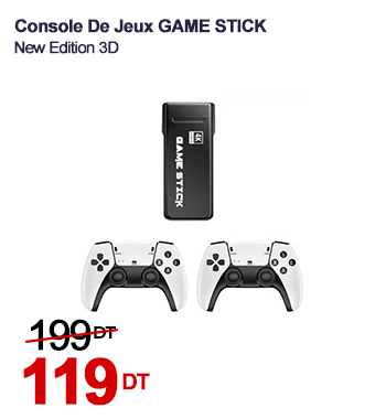 Console De Jeux GAME STICK New Edition 3D - Blanc