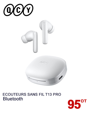 Écouteurs Sans Fil QCY T13 Pro - Blanc