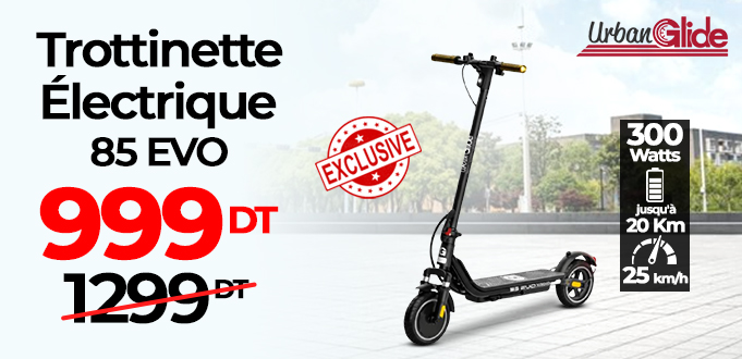 Trottinette électrique URBANGLIDE 85 EVO - Noir