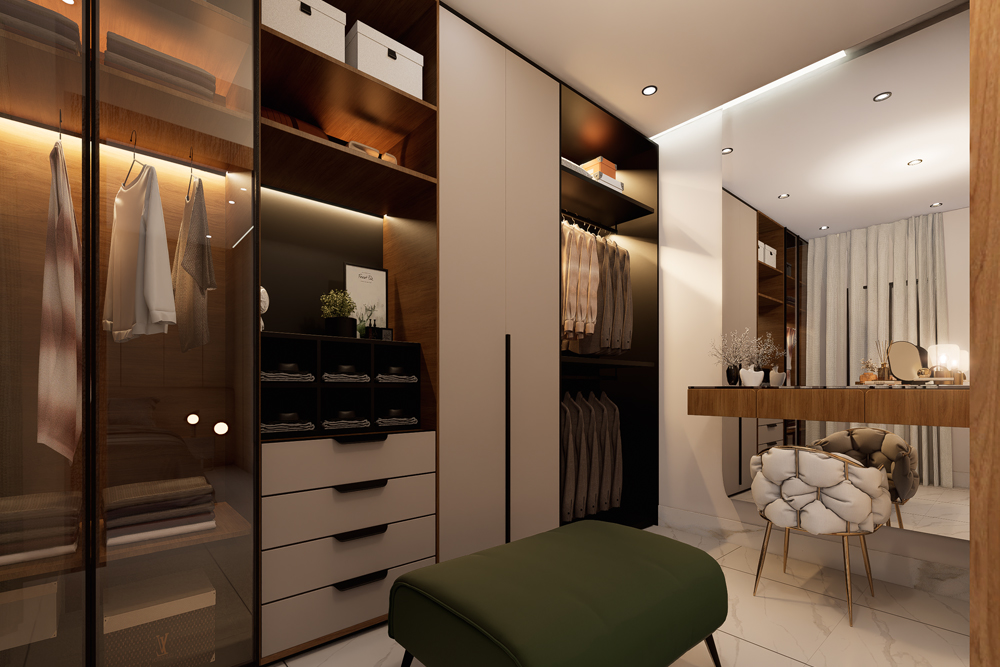 Dressing avec miroir