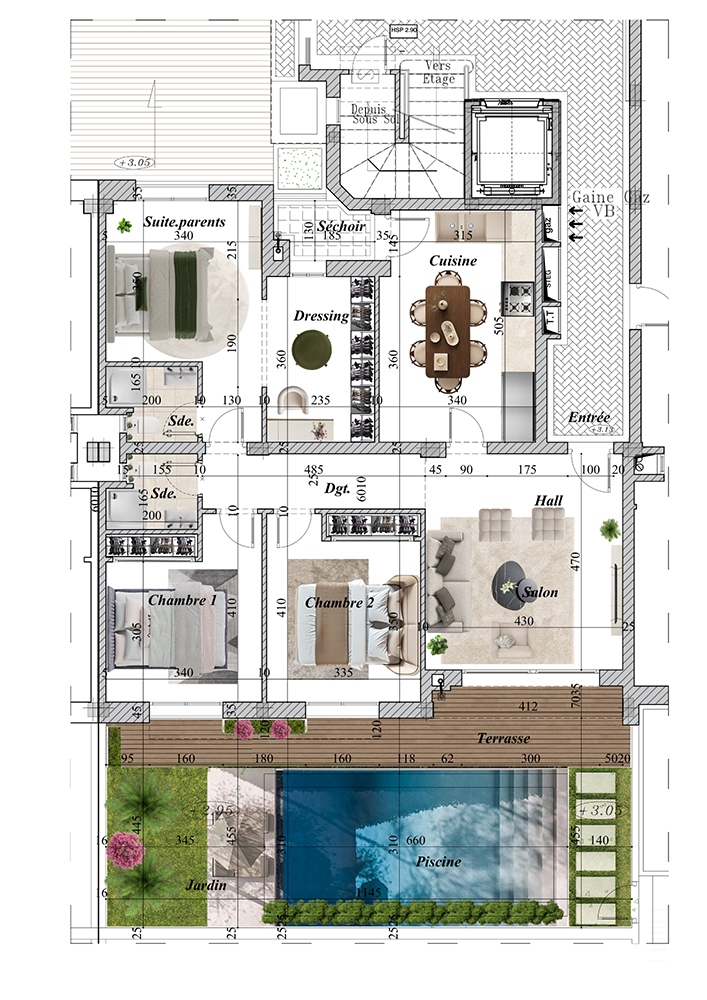 Plan appartement S+3