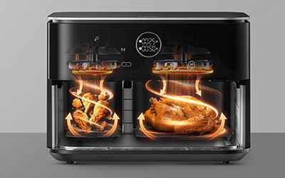 Friteuse Sans Huile Dual Zone XIAOMI BHR07SGEU 2700W - Noir