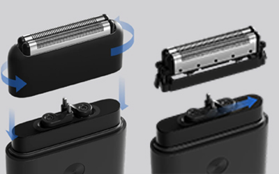 Rasoir Électrique Portable XIAOMI à Double Lame - Noir