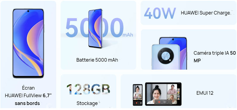 Smartphone HUAWEI Nova Y90 6Go 128Go 